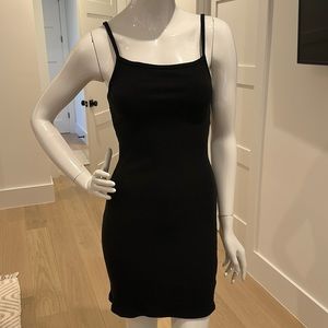 Black ribbed billabong dress